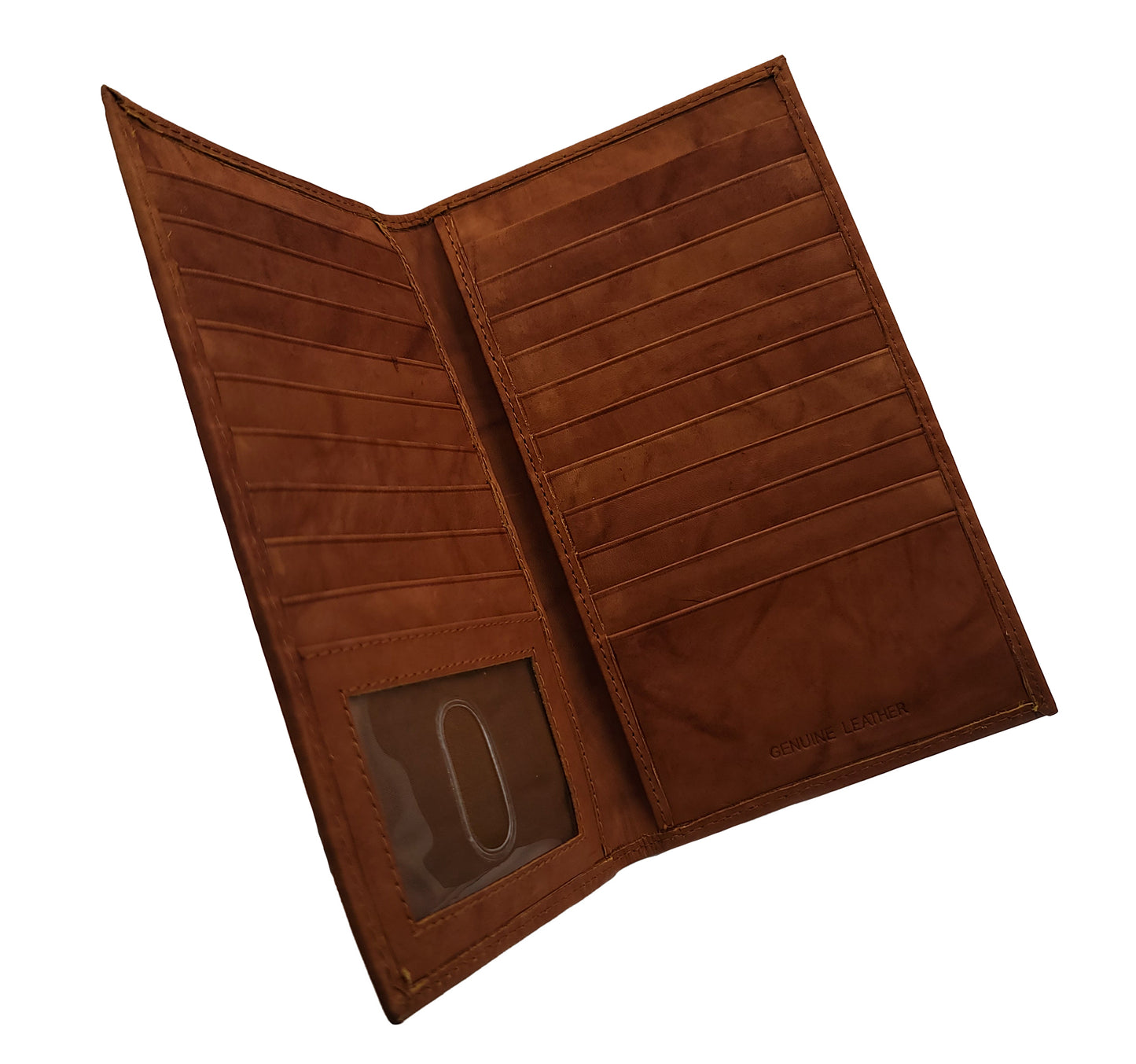 AG Wallets Cowhide RFID 20 Card Holder Long Wallet - 6 pack