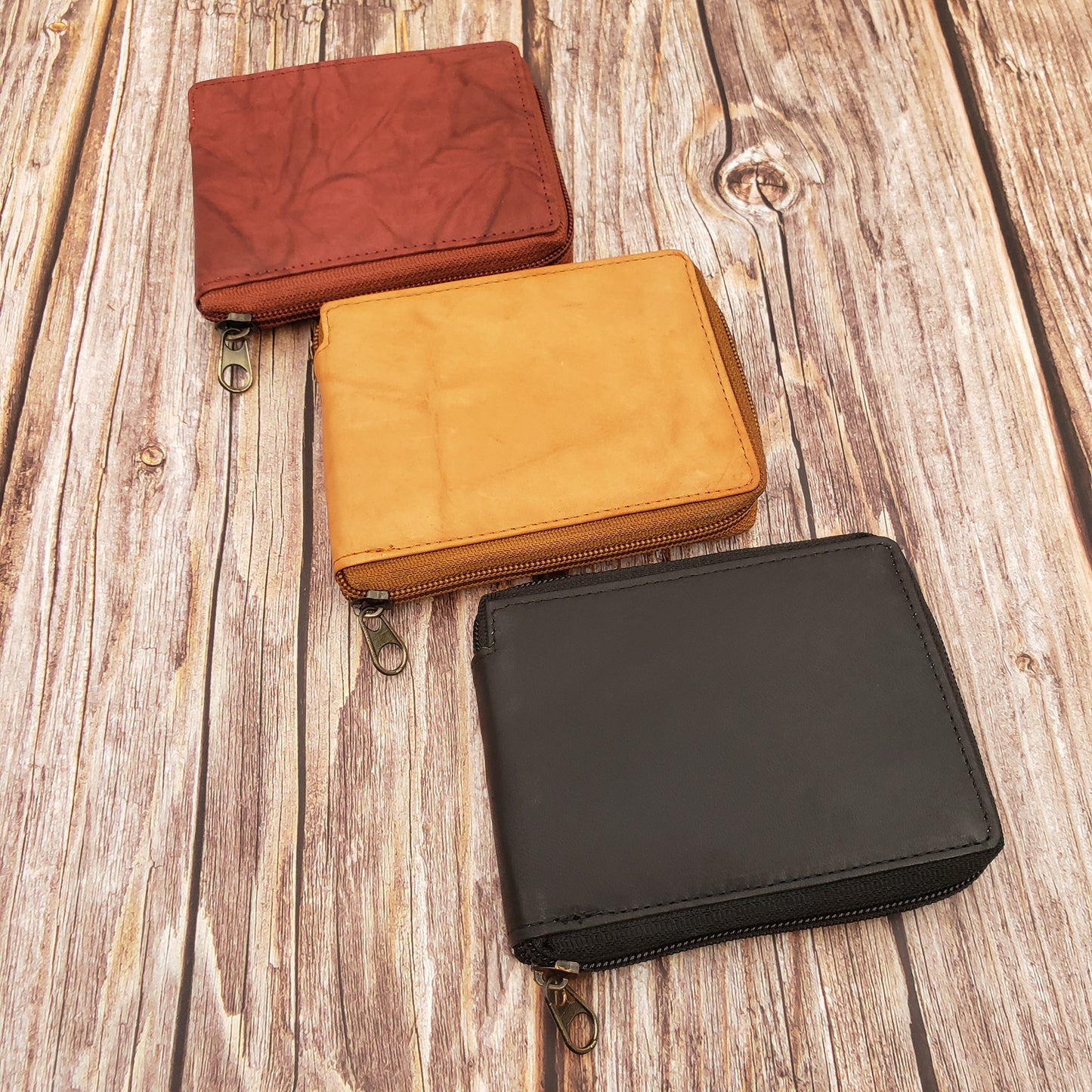 AG Wallets Mens Zip Around Bifold Wallet - 6 pack, Style 1306