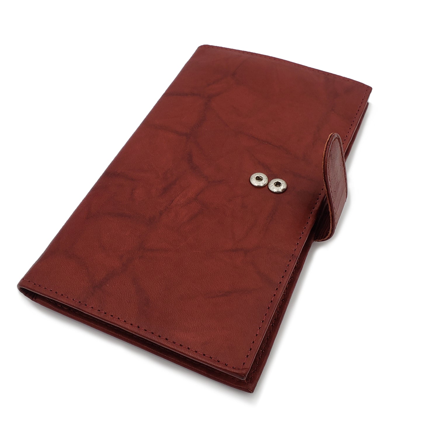 AG Wallets Cowhide RFID 20 Card Holder Long Wallet Snap Close - 6 pack