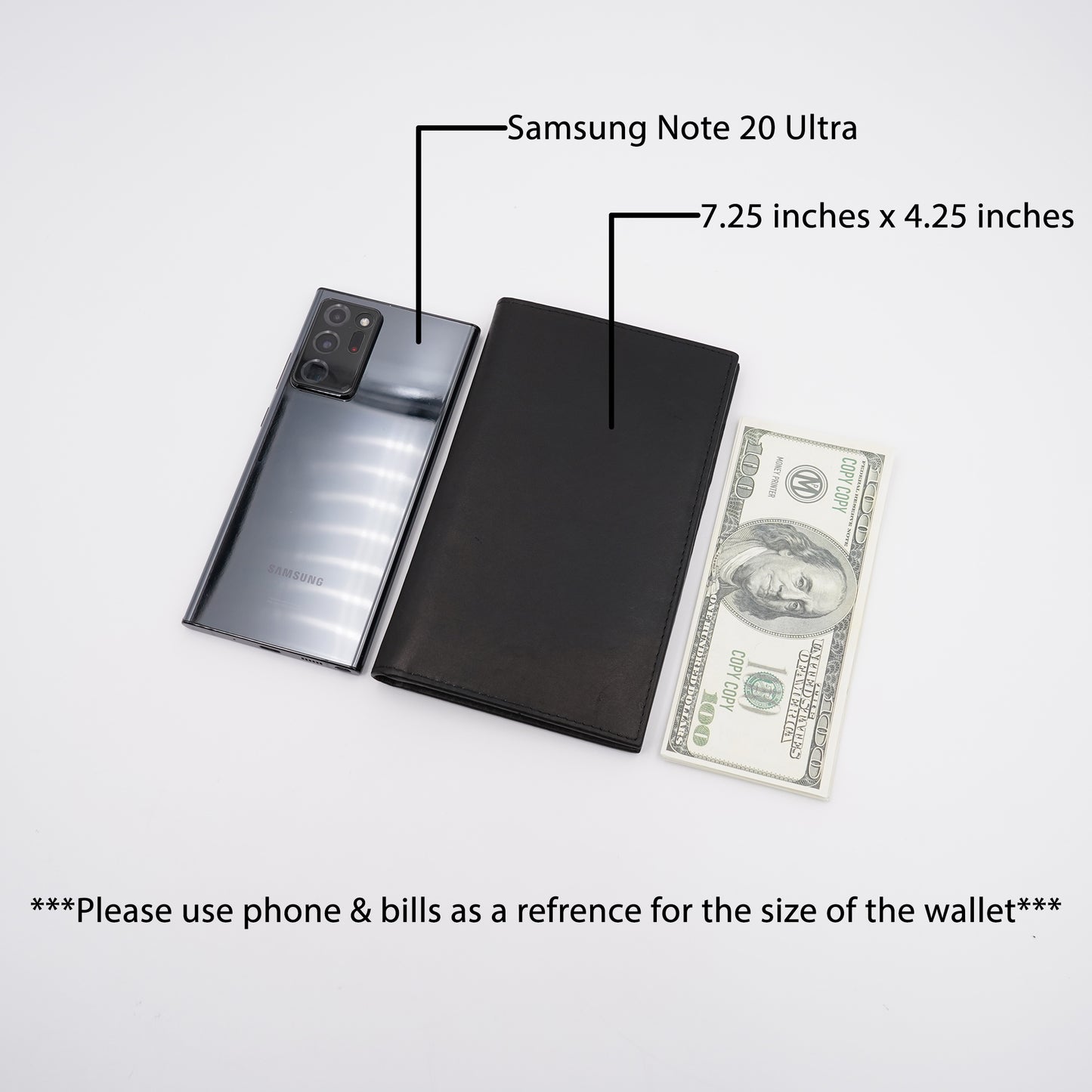 AG Wallets Cowhide RFID 20 Card Holder Long Wallet - 6 pack